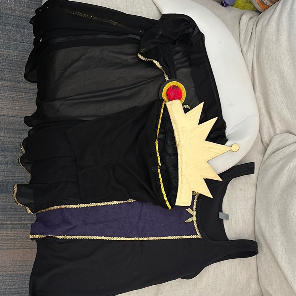Disney Evil Queen crown, cape and shirt